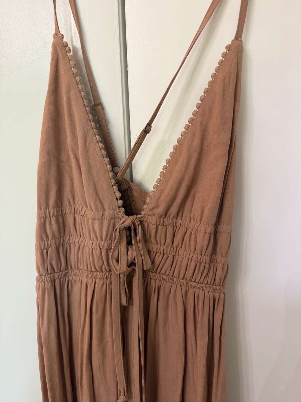 wild fable Tan V-Neck Spaghetti Strap Dress - Picture 2 of 11